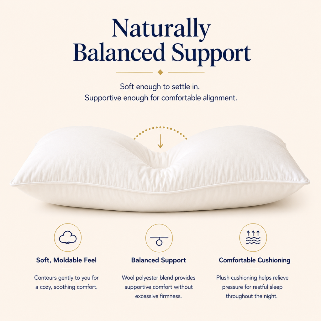 Wooly Collection Wool & Down Alternative Pillow